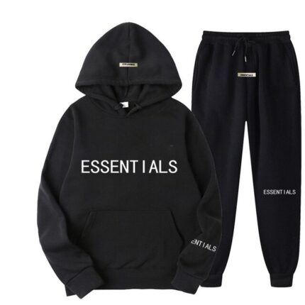 essentials tracksuit black