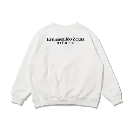 ermenegildo zegna fear of god sweatshirt white