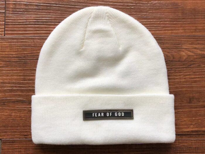 Fear Of God White Beanie